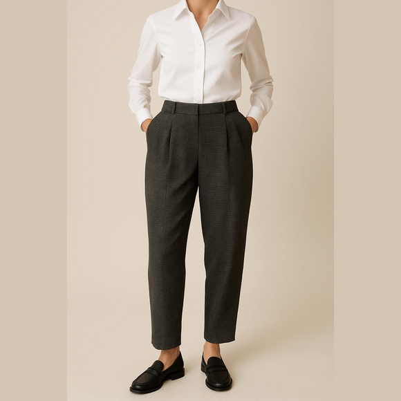 Wilfred Classic Black and Grey Houndstooth Wool Pants size 8 - Picture 1 of 10
